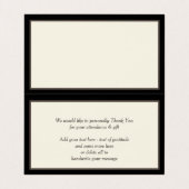 Visite Glam Taupe Noir + Carte de remerciements doré (Intérieur déplié)