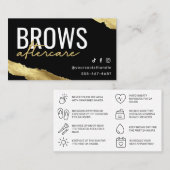 Visite Gold Brows carte de soins postérieurs (Devant / Derrière)