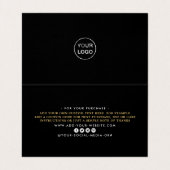 Visite Gold Foil Script Logo Carte de remerciements d'aff (Intérieur déplié)