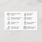 Visite Gold Lash Extensions Carte de post-soins (Dos)