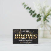 Visite Gold Marble Luxury Brows Carte de soins postérieur (Debout devant)
