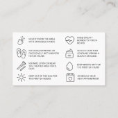 Visite Gold Marble Luxury Brows Carte de soins postérieur (Dos)