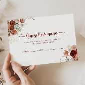 Visite Gold Rustic Floral Devinez Combien De Carte De Jeu