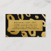 Visite Gold & TOUTE COULEUR Leopard Cheetah Carte de visi (Dos)