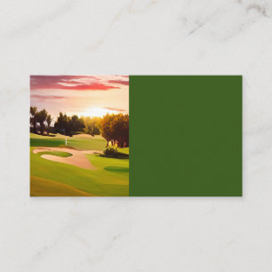 Visite Golf Golf Golf Course Modèles de carte d'affaires