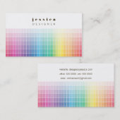 Visite Graphic Designer Couleur Palette Ombre Carte de vi (Devant / Derrière)