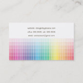 Visite Graphic Designer Couleur Palette Ombre Carte de vi (Dos)