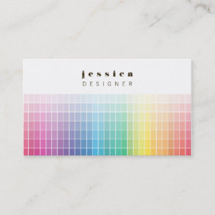 Visite Graphic Designer Couleur Palette Ombre Carte de vi