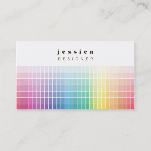 Visite Graphic Designer Couleur Palette Ombre Carte de vi (Devant)