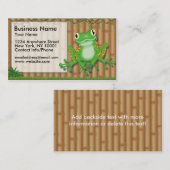 Visite Grenouille verte d'amusement de jungle de carte de (Devant / Derrière)