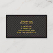 Visite Grilles diamant de cadre Or Chauffeur Carte de vis (Dos)