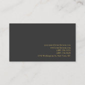 Visite Gris Chic Script Trend Stylish Agent Carte de visi (Dos)