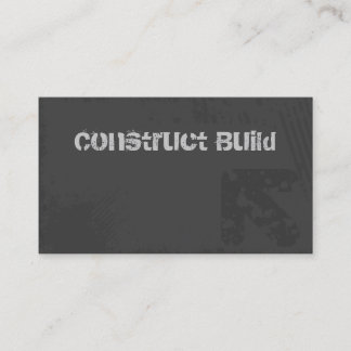 Visite Gris grunge de carte d'entreprise de construction