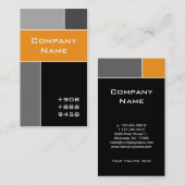 Visite Gris orange de construction moderne de carte de (Devant / Derrière)