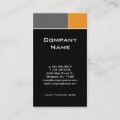 Visite Gris orange de construction moderne de carte de (Dos)