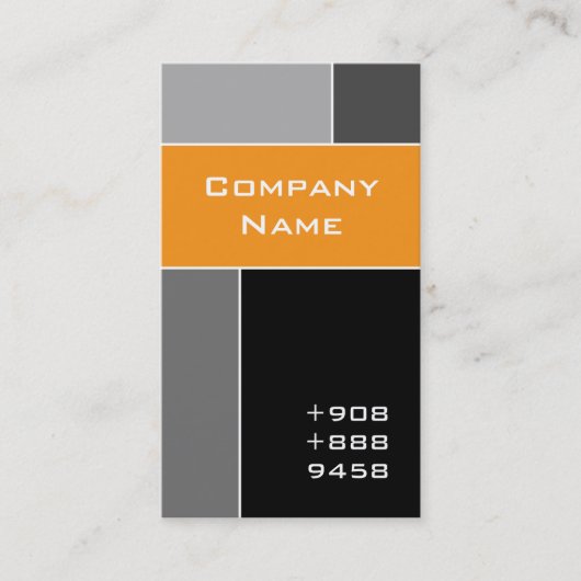 Visite Gris orange de construction moderne de carte de (Devant)