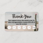 Visite Gris souris | Boho | Carte de fidélité esthétique (Dos)