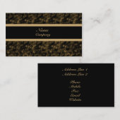 Visite Grunge Carte de visite, Or (Devant / Derrière)