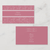 Visite Grunge Carte de visite, Rose clair (Devant / Derrière)