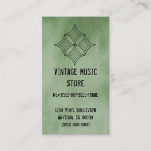 Visite Grungy Diamond Carte de visite, Sage Green