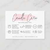 Visite Guide de sécurité de la carte de soins aux bougies (Devant)