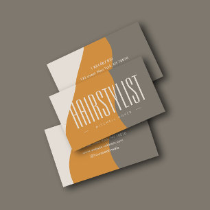 Visite Hairstyliste moderne Tons de la Terre Carte de vis