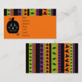 Visite Halloween barre la carte de profil (Devant / Derrière)