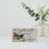 Visite Hen & Chicks Rustic Farmhouse Style Carte de visit (Debout devant)