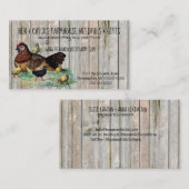 Visite Hen & Chicks Rustic Farmhouse Style Carte de visit (Devant / Derrière)