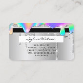 Visite Hologramme de carte de crédit Silver parties scint (Dos)