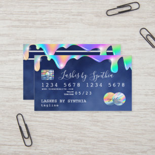 Visite hologramme gouttes marine Carte de crédit ajouter 