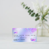 Visite Holograph Pastel unicorne Moderne Style de carte d (Debout devant)
