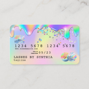 Visite Holograph Unicorn Moderne Style de carte de crédit