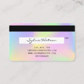 Visite Holograph Unicorn Moderne Style de carte de crédit (Dos)