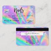 Visite Holographe Carte de crédit Nail Tech (Devant / Derrière)