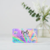 Visite Holographe Carte de crédit Nail Tech (Debout devant)