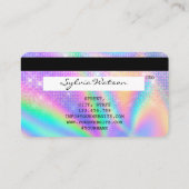 Visite Holographe Carte de crédit Nail Tech (Dos)