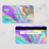 Visite Holographe Carte de crédit Nail Tech (Devant / Derrière)