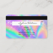 Visite Holographe Carte de crédit Nail Tech (Dos)