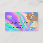Visite Holographe Carte de crédit Nail Tech (Devant)