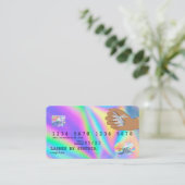 Visite Holographe Carte de crédit Nail Tech (Debout devant)