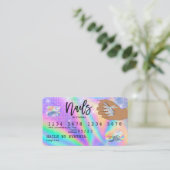 Visite Holographe Carte de crédit Nail Tech (Debout devant)