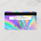 Visite Holographe Carte de crédit Nail Tech (Dos)