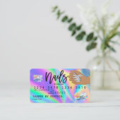 Visite Holographe Carte de crédit Nail Tech (Debout devant)