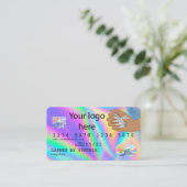 Visite Holographe Carte de crédit Nail Tech ajouter le lo (Debout devant)