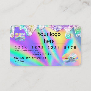 Visite Holographe Carte de crédit ongle technologie ADD L