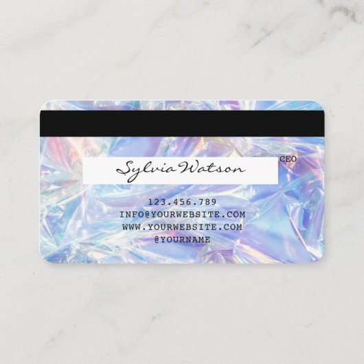 Visite Holographe de code QR Style moderne de carte de cr (Dos)