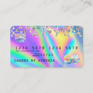 Visite Holographe Diamants Moderne Style de carte de créd