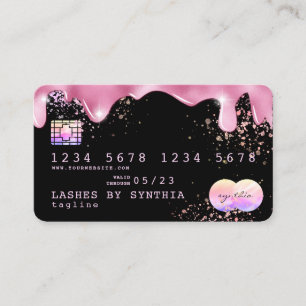 Visite Holographe Foil Splash Carte de crédit moderne gir