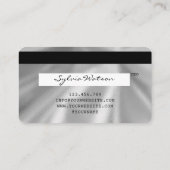 Visite Holographe Silver Foil Style moderne carte de créd (Dos)